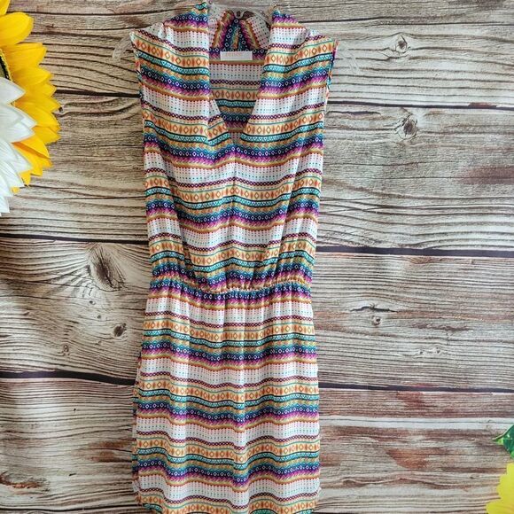 Renee C. Sleeveless multicolored dress Women's medium pre-owned - Picture 1 of 6